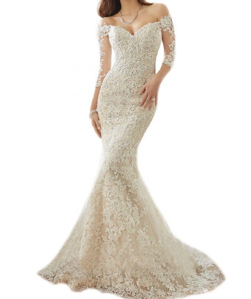 Mermaid Wedding Dresses Off Shoulder Womens
