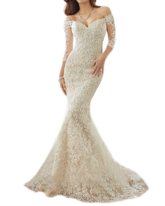 Mermaid Wedding Dresses Off Shoulder Womens