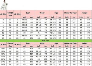 Tulle Bridal Dresses Mermaid Wedding Dress Chart