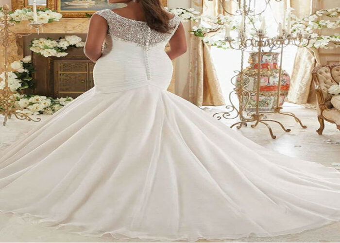 Tulle Bridal Dresses Mermaid Wedding Dress back