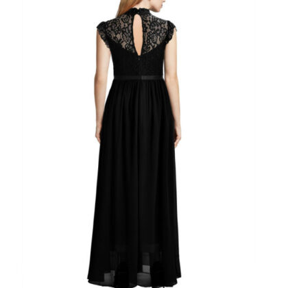 Wide Lace Dresses Chiffon Dress Green.