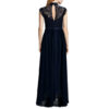 Wide Lace Dresses Chiffon Dress blue back