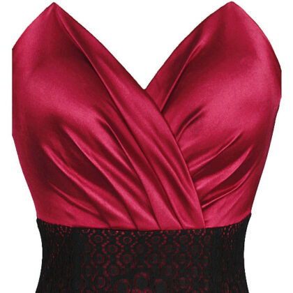 Black red ceremonia dress bust
