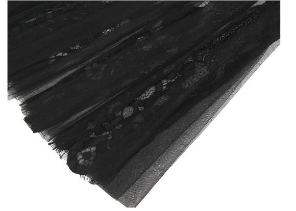 Black red ceremonia dress down