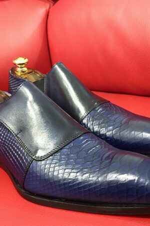 Formal zone semi croco shoes wiht buckle