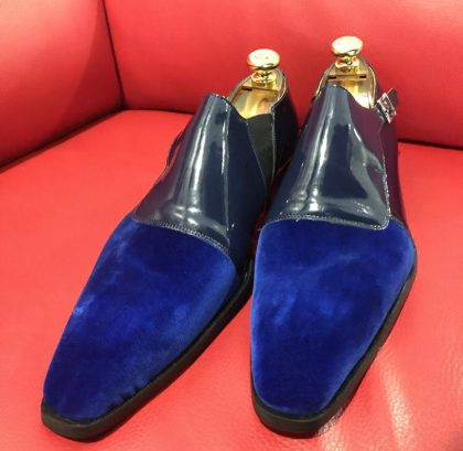 Formal zone semi dain shoes buckle blue