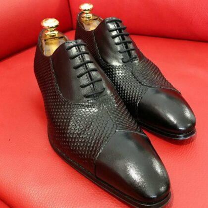 Formal zone shoes laces mat-shaped Black
