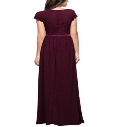 Vintage Cocktail Dresses Lace Long Women Dress red back