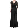 Vintage Woman Long Maxi Evening Dress Black Back