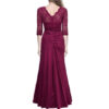 Vintage Woman Long Maxi Evening Dress Red Back