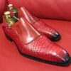 Vintage man Liame shoes, Italian hand made shoes Red