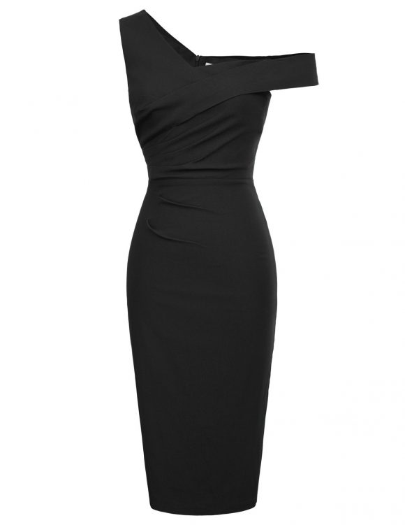 Pencil sexy stretch dress from rockabilly dress black