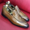 Andrea Nobile Mocassin zone simple italian style Brown side