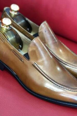 Andrea Nobile Mocassin zone simple italian style Brown side