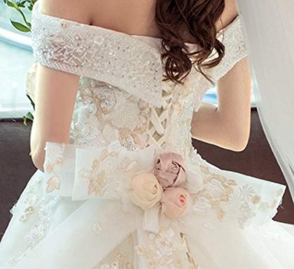 Vestito da sposa coda lunga 2