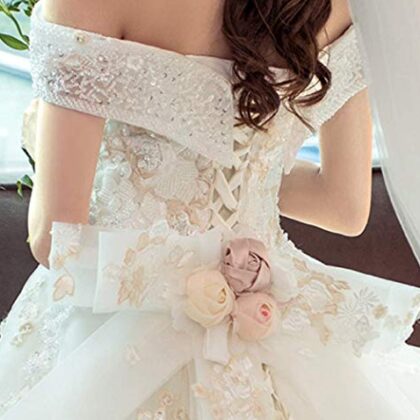 Vestito da sposa coda lunga 2