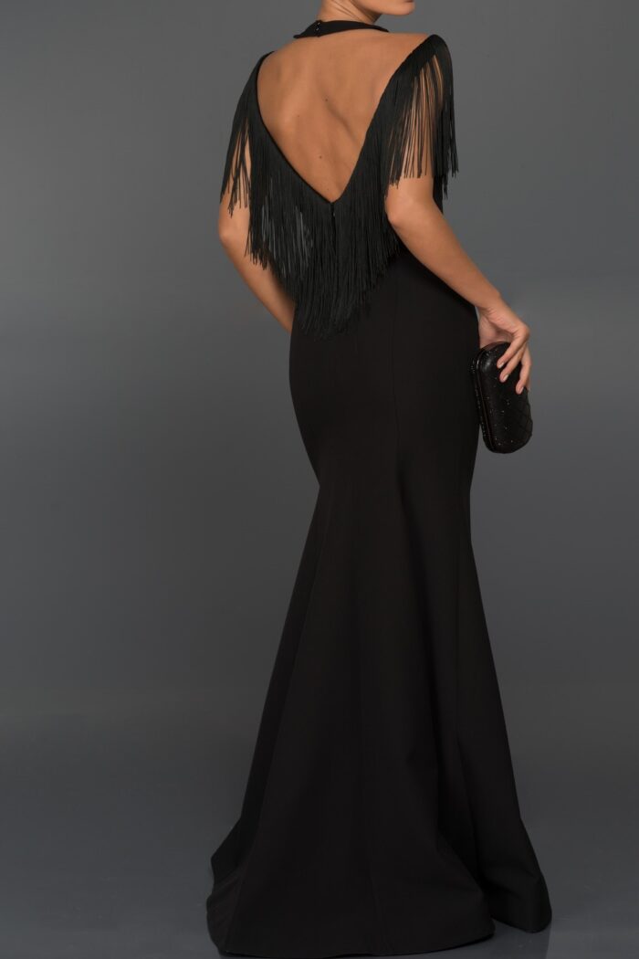Long Abi Black Evening Dress 1