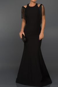 Long Abi Plum Evening Dress 1
