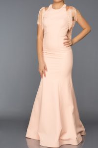 Long Abi Powder Evening Dress