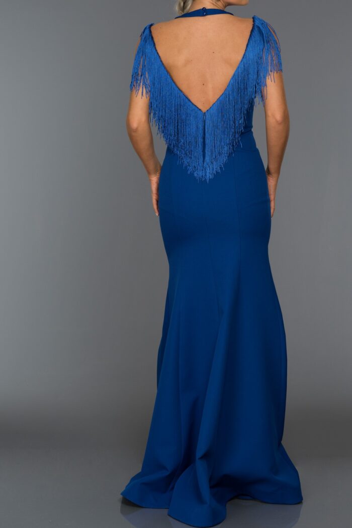 Long Abi Sax Blue Evening Dress 1