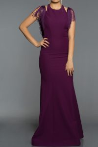 Long Abi Violet Evening Dress