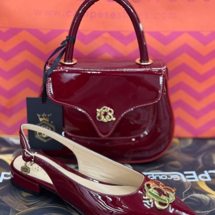 Best Set Cerruti Sandals Bordeau Shinning C00009